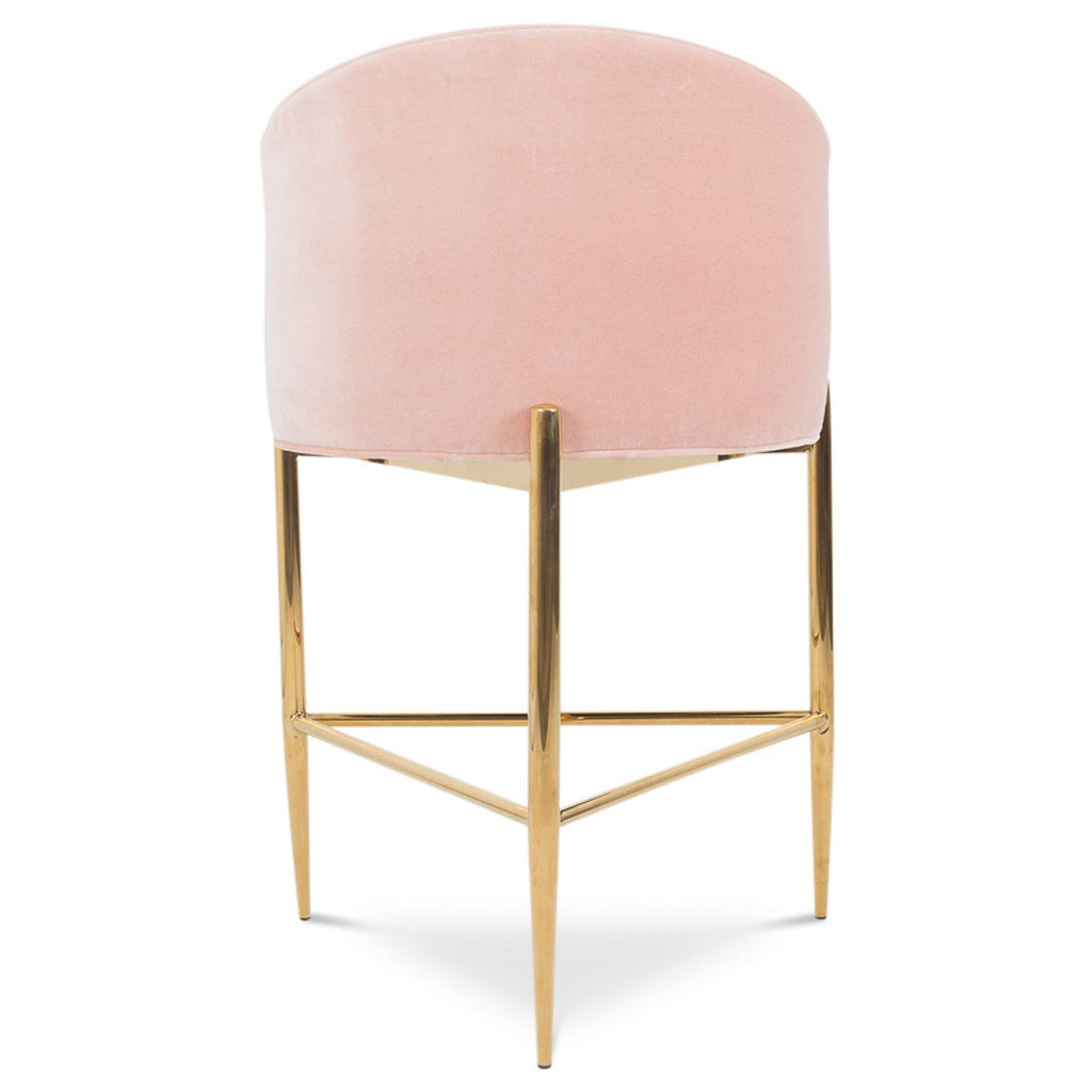 Art Deco Bar and Counter Stool in Velvet