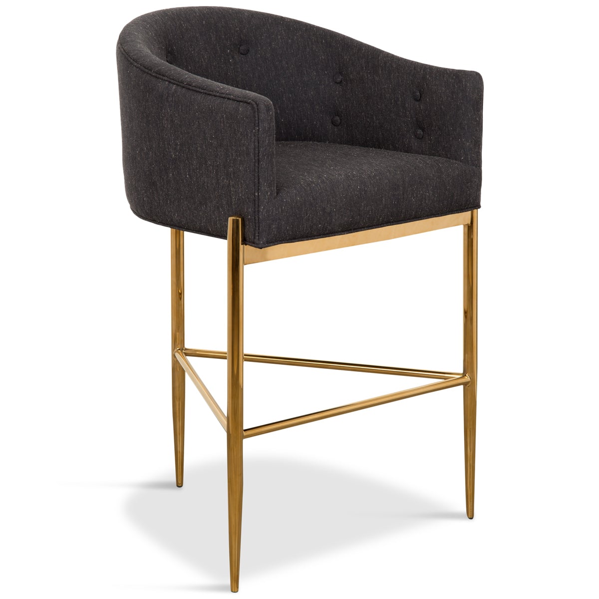 Art Deco Bar and Counter Stool in Linen