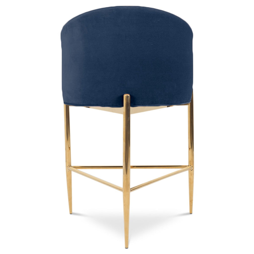 Art Deco Bar and Counter Stool in Velvet