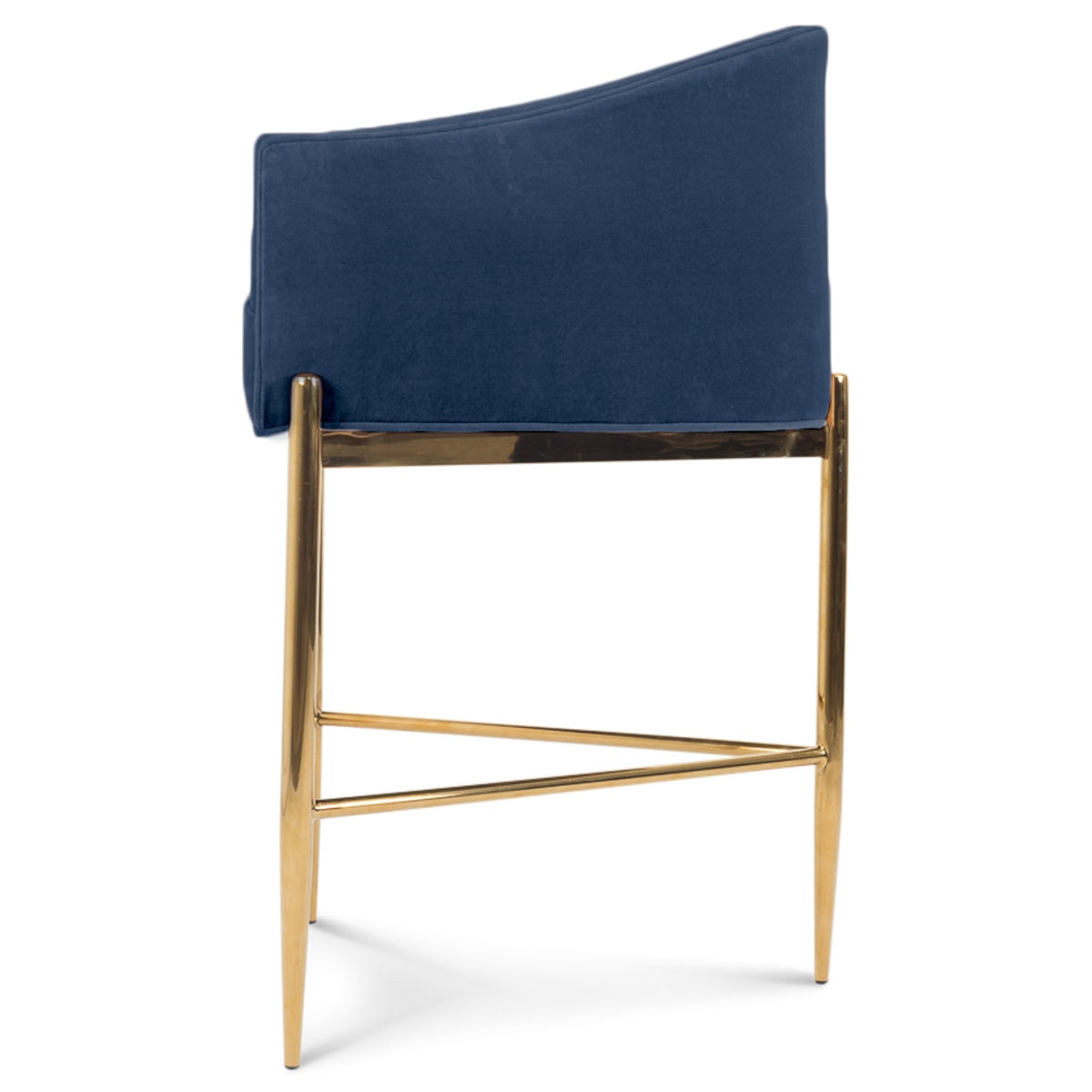Art Deco Bar and Counter Stool in Velvet