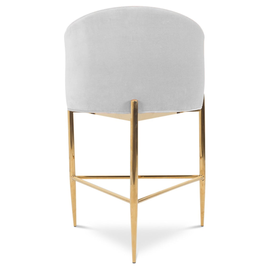 Art Deco Bar and Counter Stool in Velvet