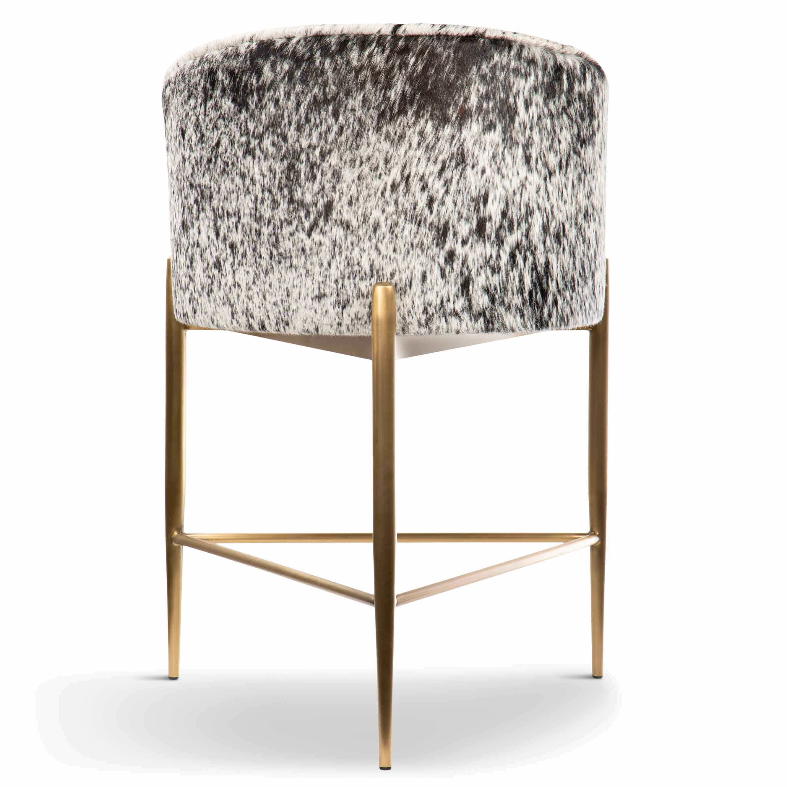 Art Deco Bar and Counter Stool in Cowhide